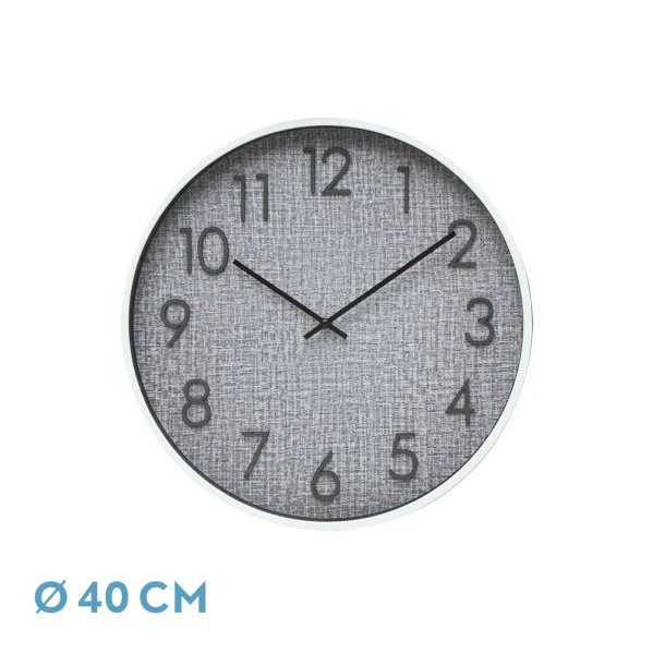 Fabrilamp-Wanduhr Higueron aus weißem Kristall