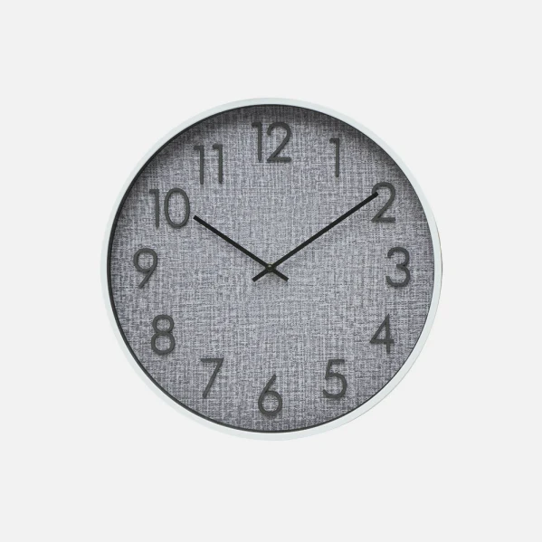 Fabrilamp-Wanduhr Higueron aus weißem Kristall