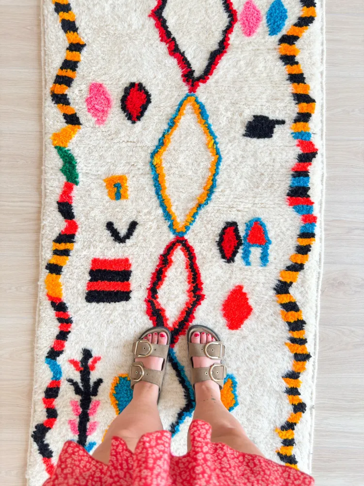 Farbenfroher Berber-Läuferteppich 86 x 256 cm - Nr. 2223