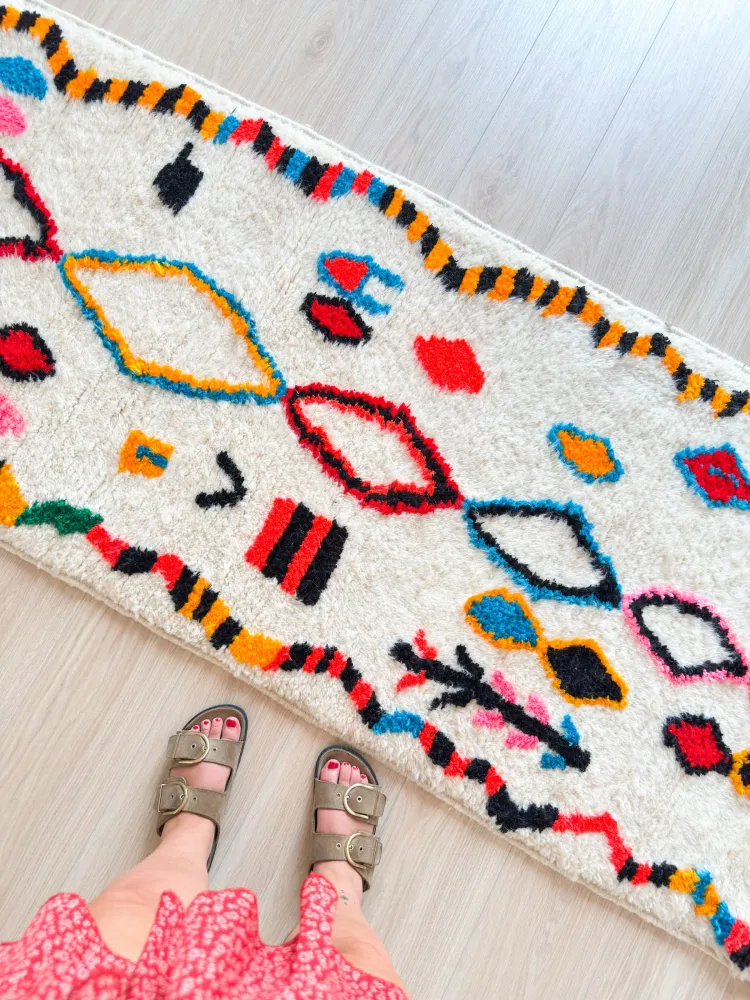 Farbenfroher Berber-Läuferteppich 86 x 256 cm - Nr. 2223