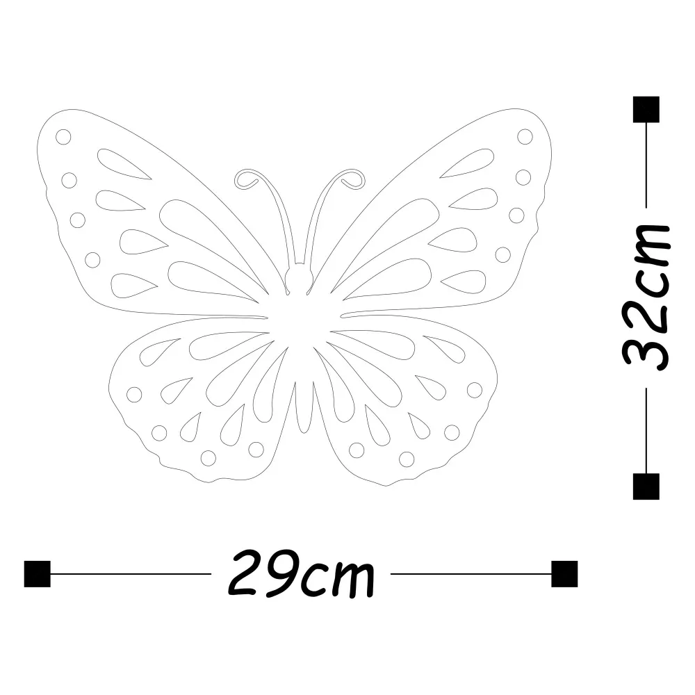 Farfalla 2 Wanddeko - Mehrfarbig