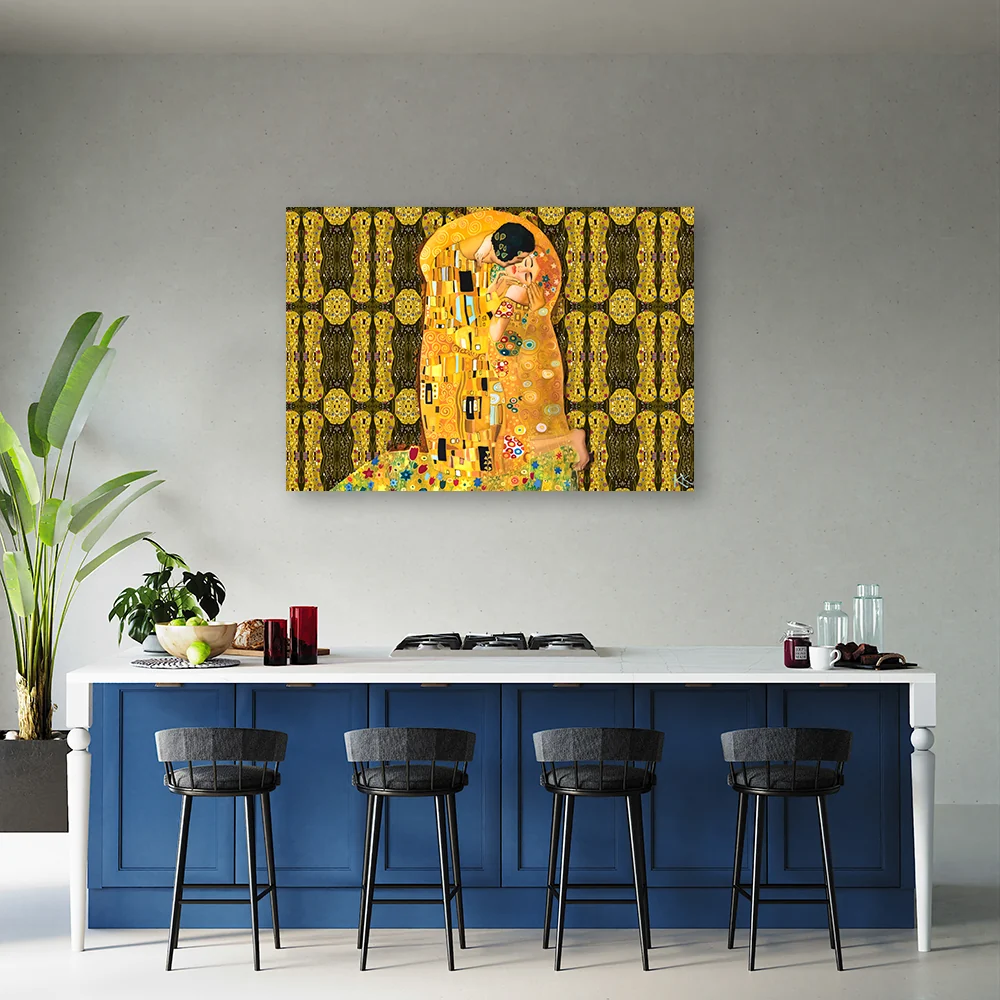 Art-déco-Paneldruck, Abstraktes Motiv: Die Frau der Erfüllung 60x40 Feeby