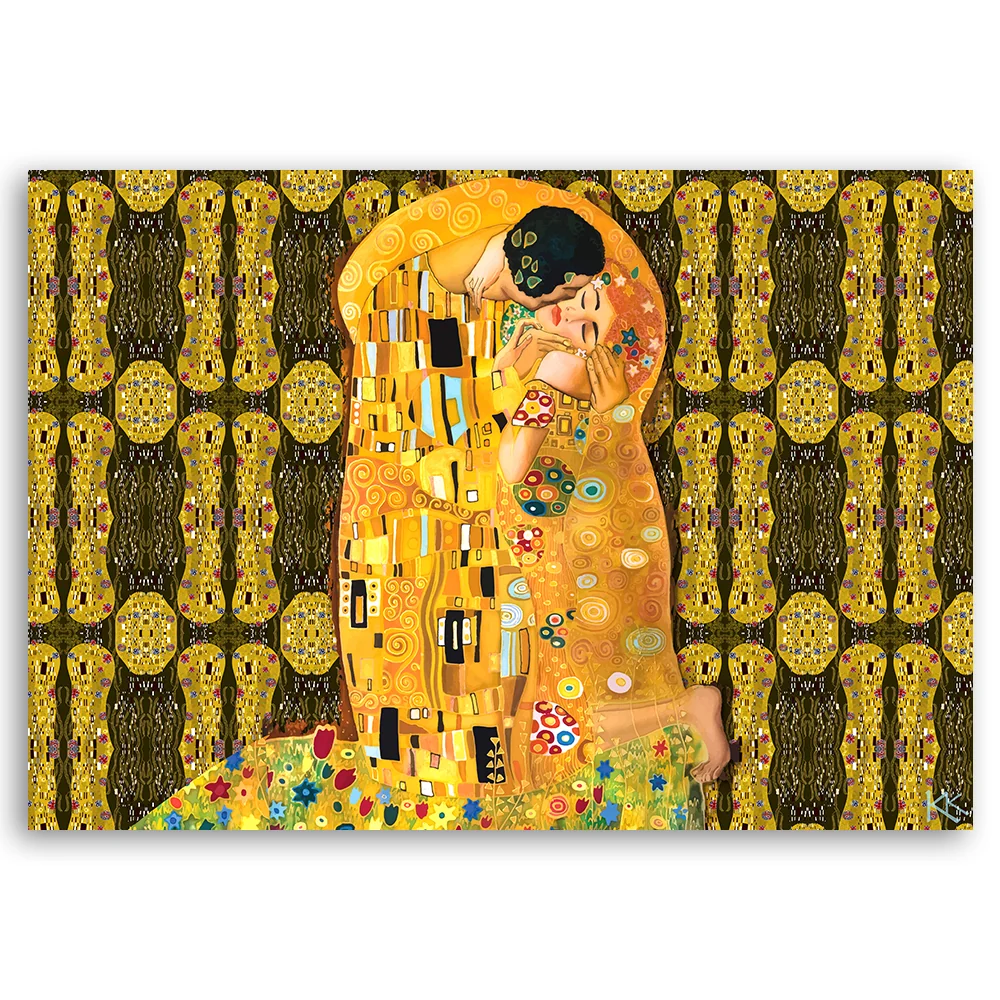 Art-déco-Paneldruck, Abstraktes Motiv: Die Frau der Erfüllung 60x40 Feeby