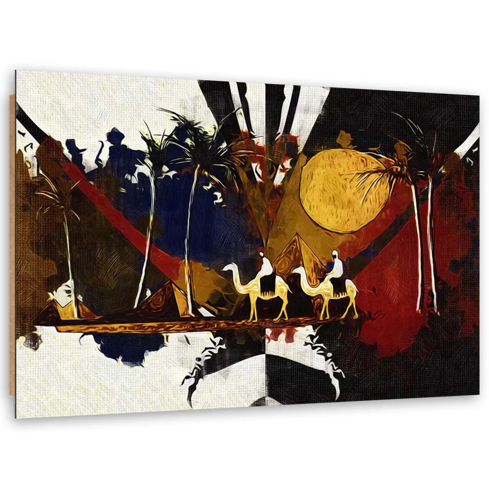 Art-déco-Paneldruck, afrikanische Landschaft 100x70 Feeby