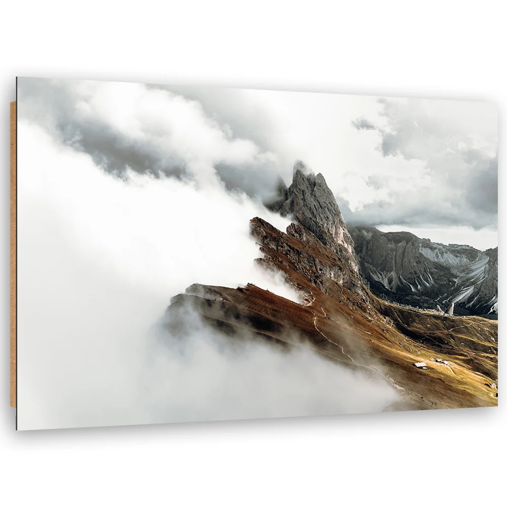 Art-déco-Paneldruck, Berggipfel den Wolken 60x40 Feeby