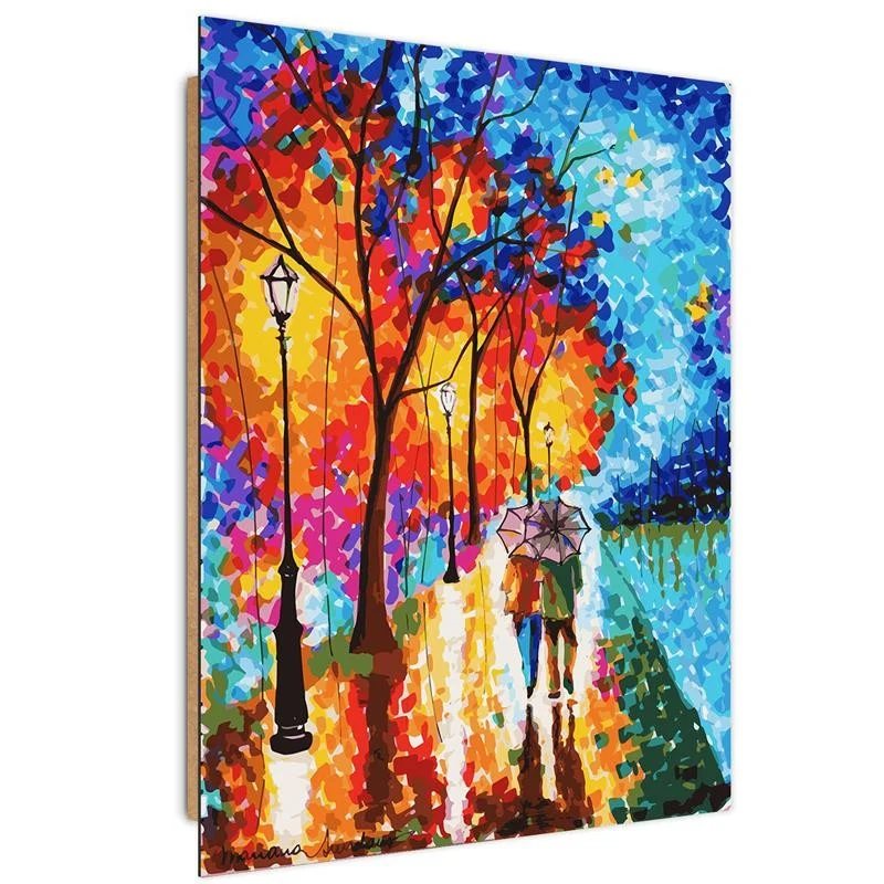 Art-déco-Paneldruck, Herbstbäume im Park 40x60 Feeby