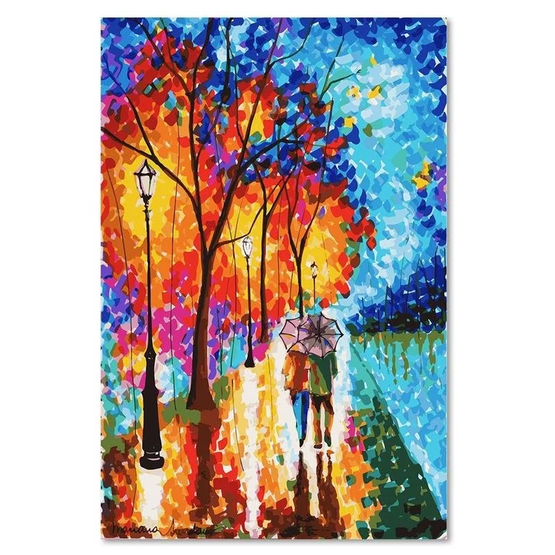Art-déco-Paneldruck, Herbstbäume im Park 40x60 Feeby