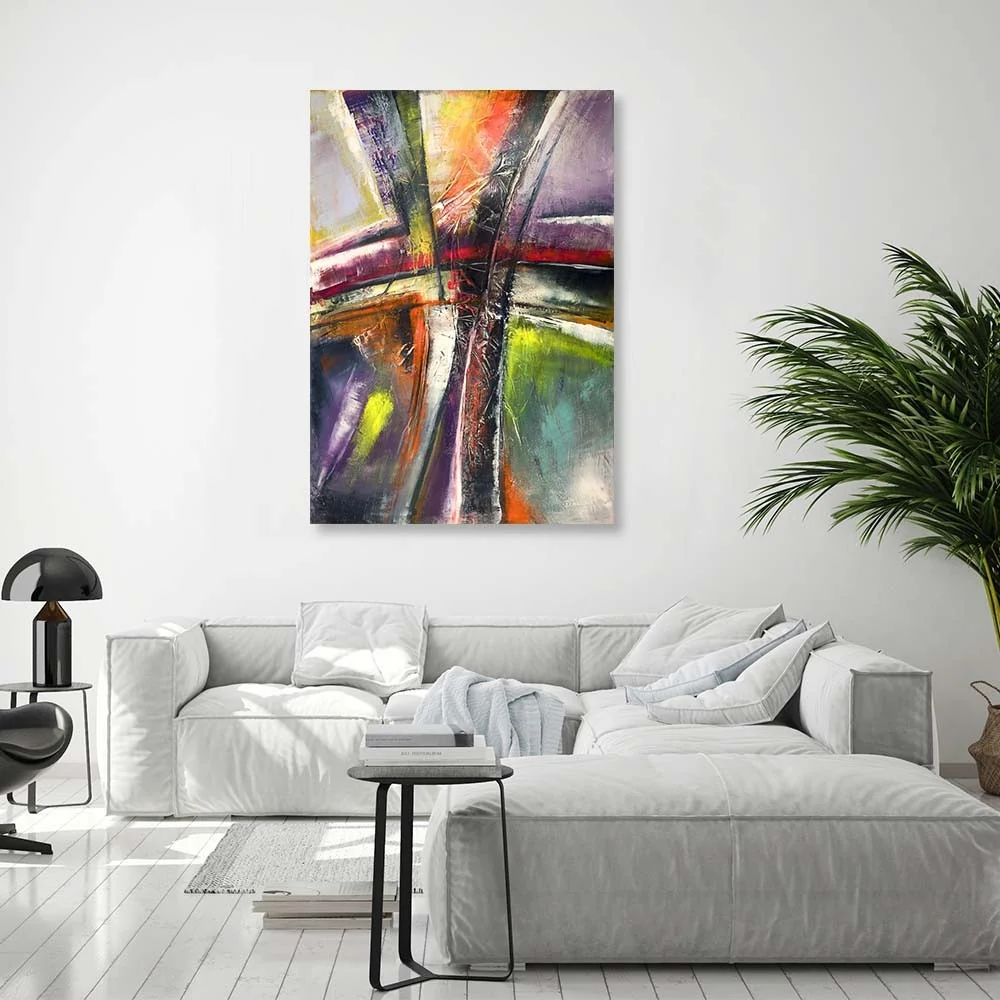 Art-déco-Paneldruck, Kreuzung 40x60 Feeby