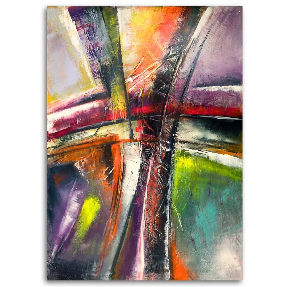 Art-déco-Paneldruck, Kreuzung 40x60 Feeby