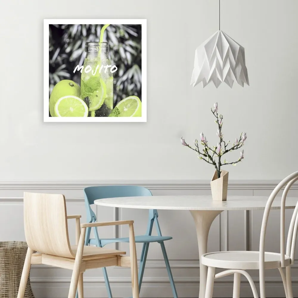 Art-déco-Paneldruck, Mojito 30x30 Feeby
