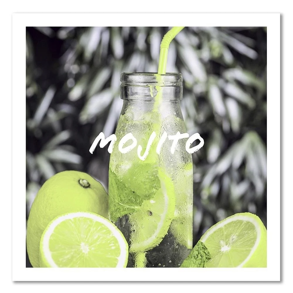 Art-déco-Paneldruck, Mojito 30x30 Feeby
