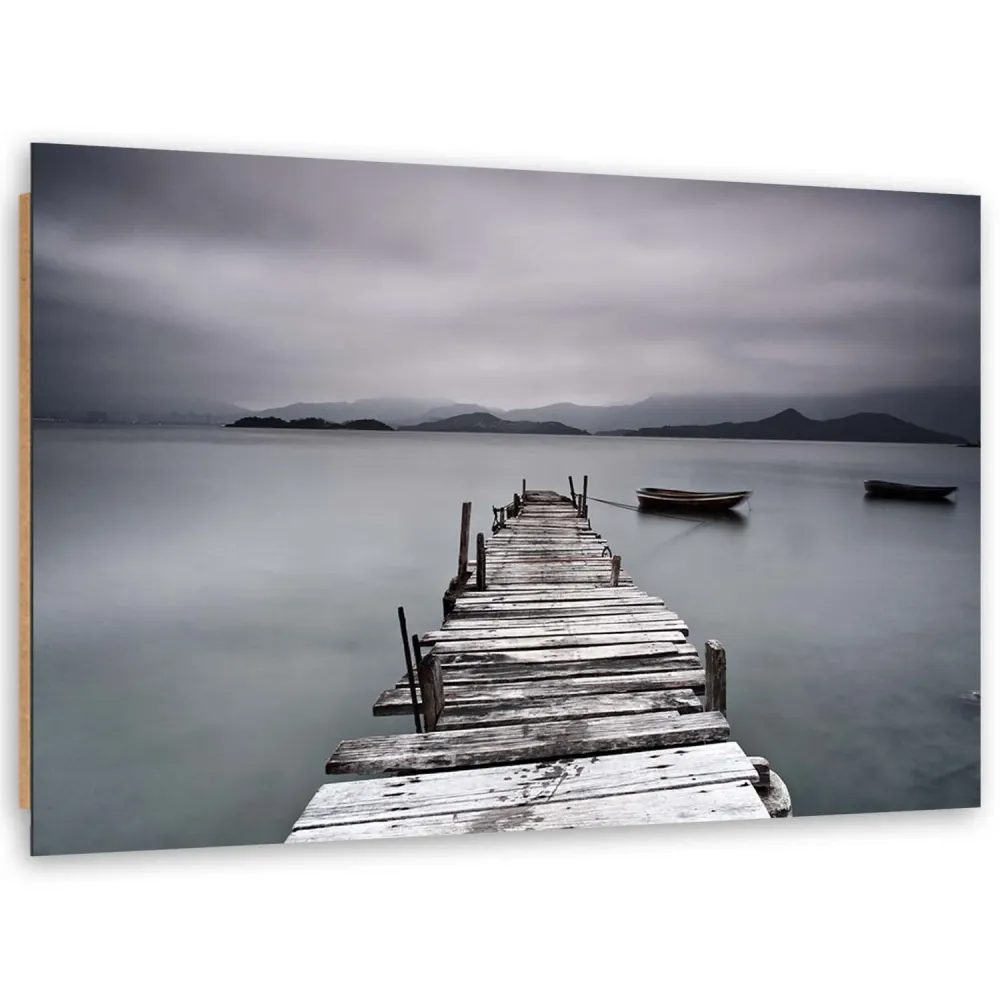 Art-déco-Paneldruck, Wintersee 100x70 Feeby