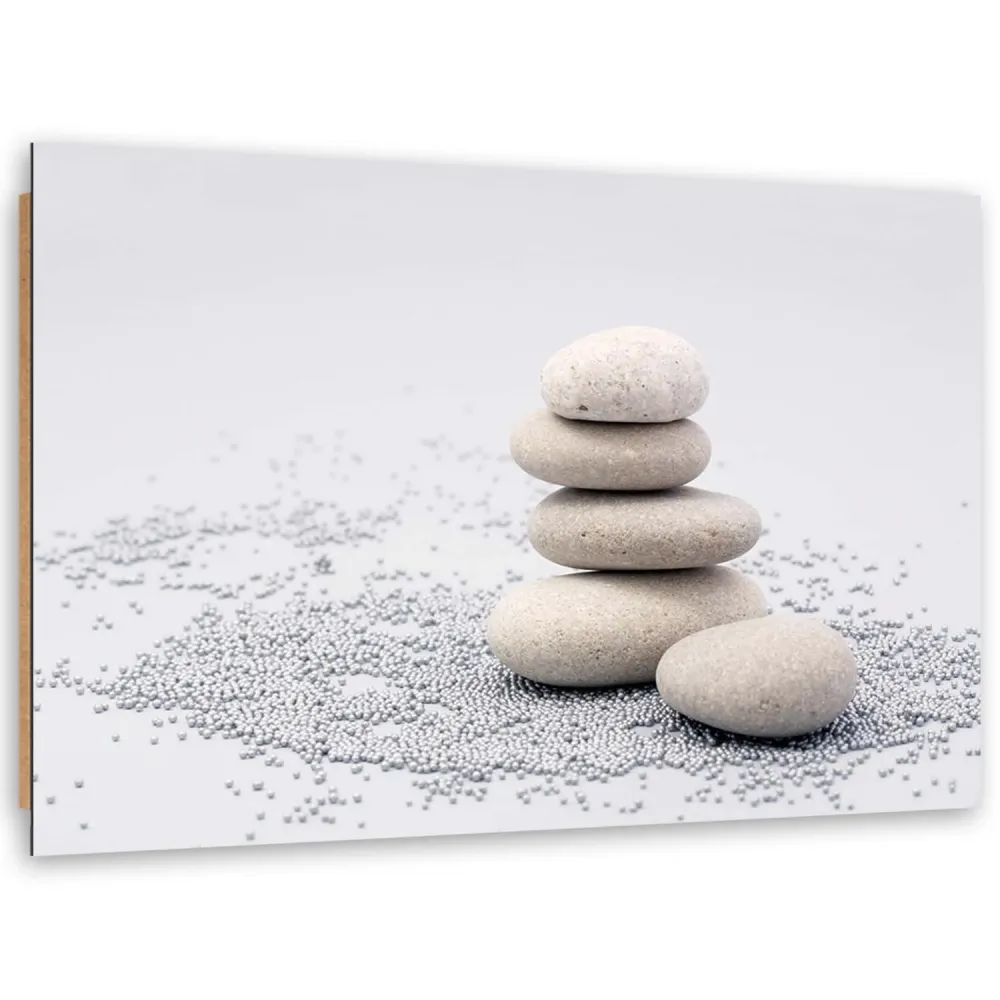 Art-déco-Paneldruck, Zen-Steine 100x70 Feeby