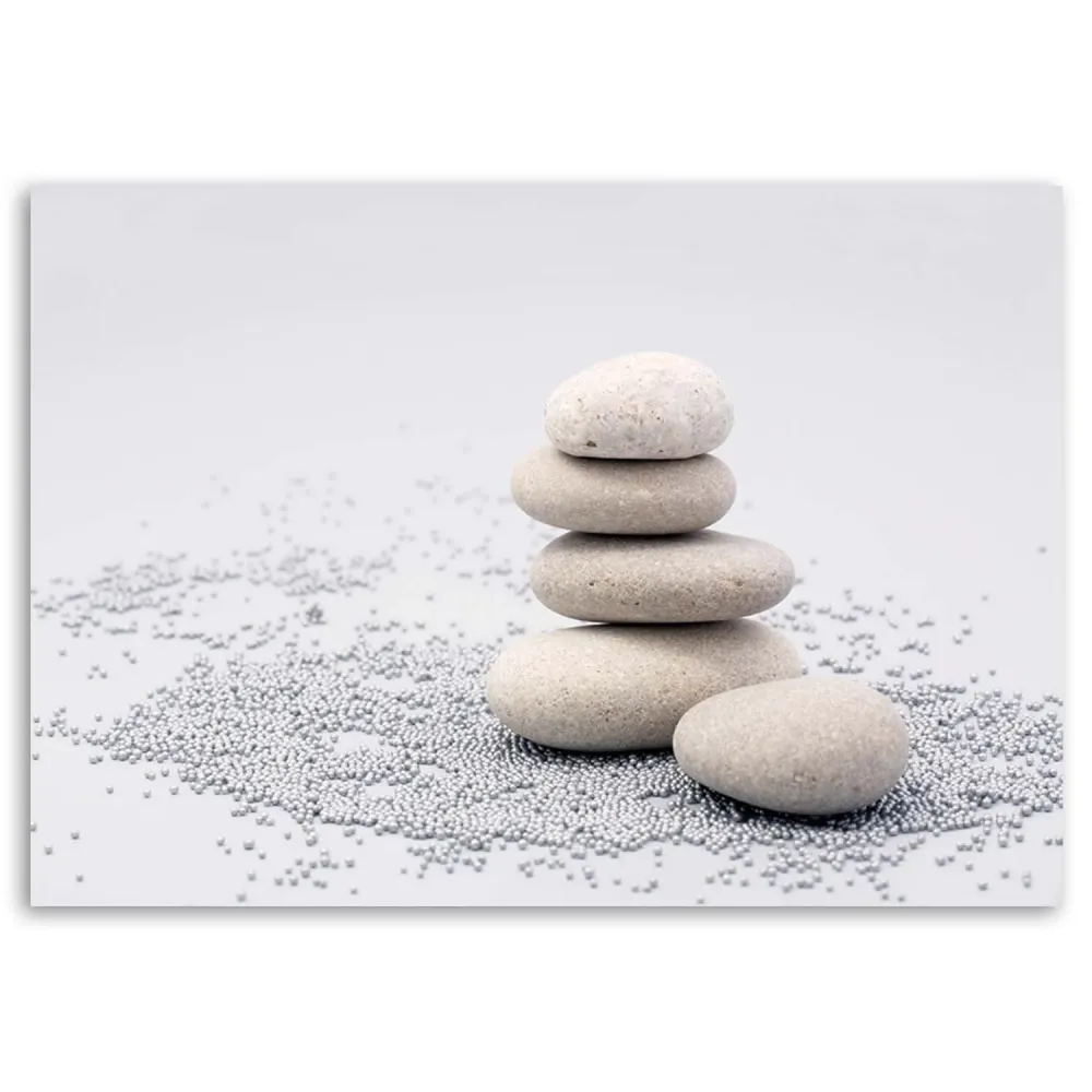 Art-déco-Paneldruck, Zen-Steine 100x70 Feeby