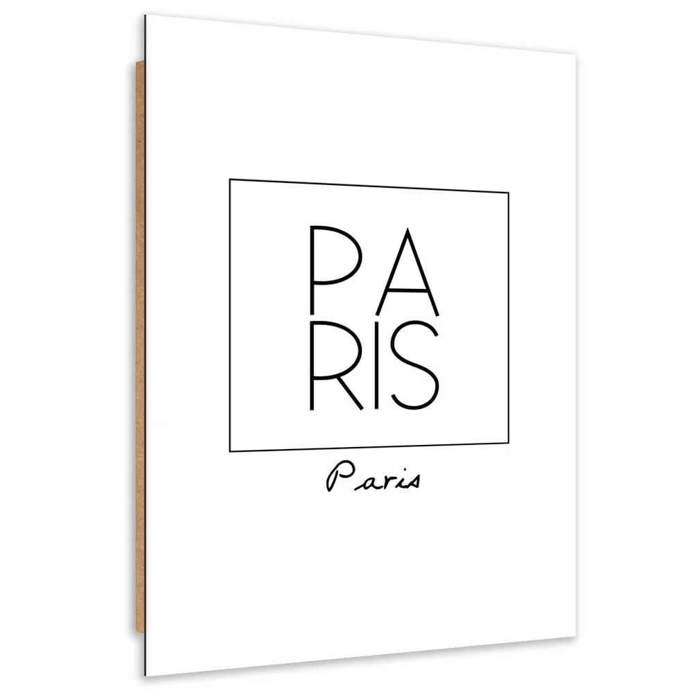 Art-déco-Tafeldruck, Pariser Inschrift 40x60 Feeby