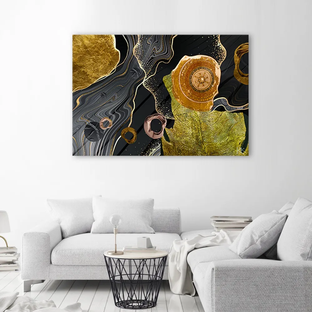 Deko-Paneeldruck, abstrakte Marmorstruktur 60x40 Feeby