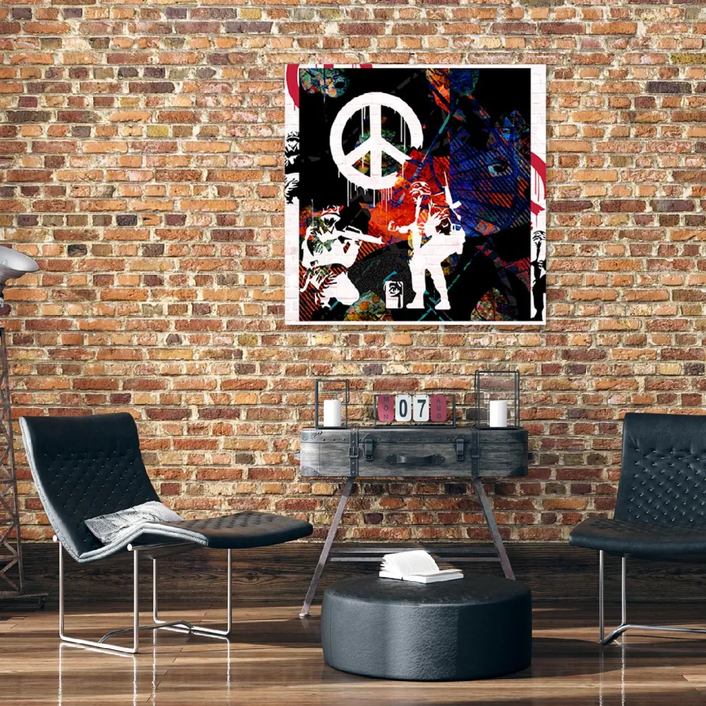 Deko-Paneldruck, Banksy Żołnierze CND 30x30 Feeby