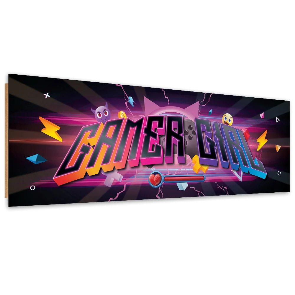 Dekorativer Paneeldruck, Aufschrift „Gaming-Zone“ 120x40 Feeby