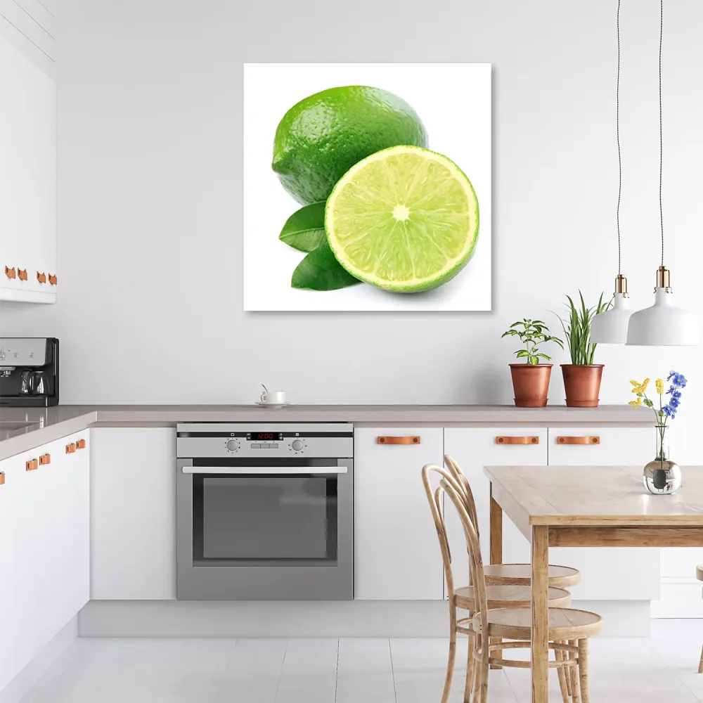 Dekorativer Paneeldruck, Früchte Limette 30x30 Feeby