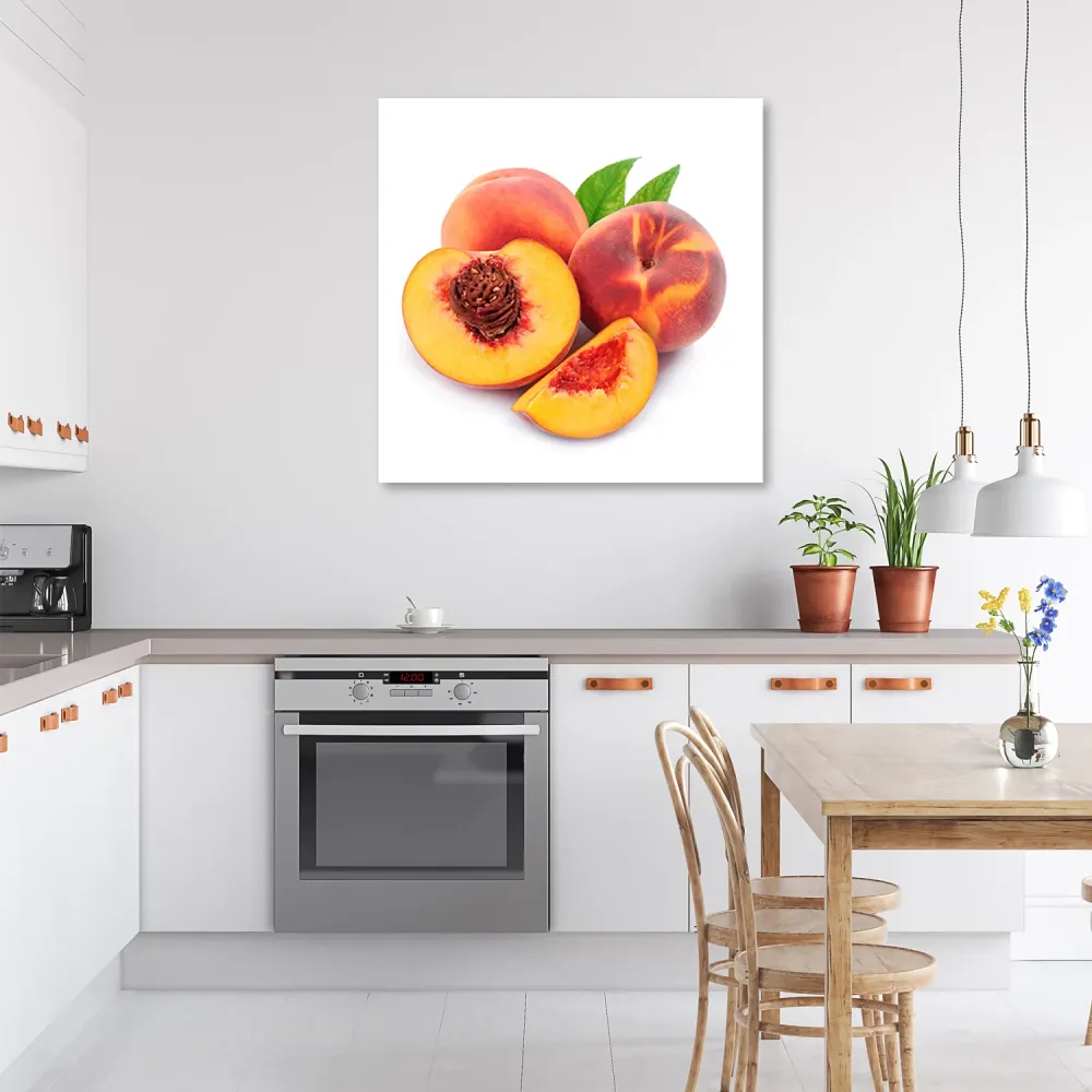 Dekorativer Paneeldruck, Früchte Pfirsich 30x30 Feeby