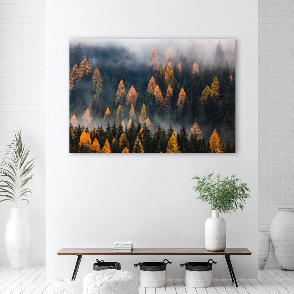 Dekorativer Paneeldruck, Herbstbaumlandschaft 60x40 Feeby