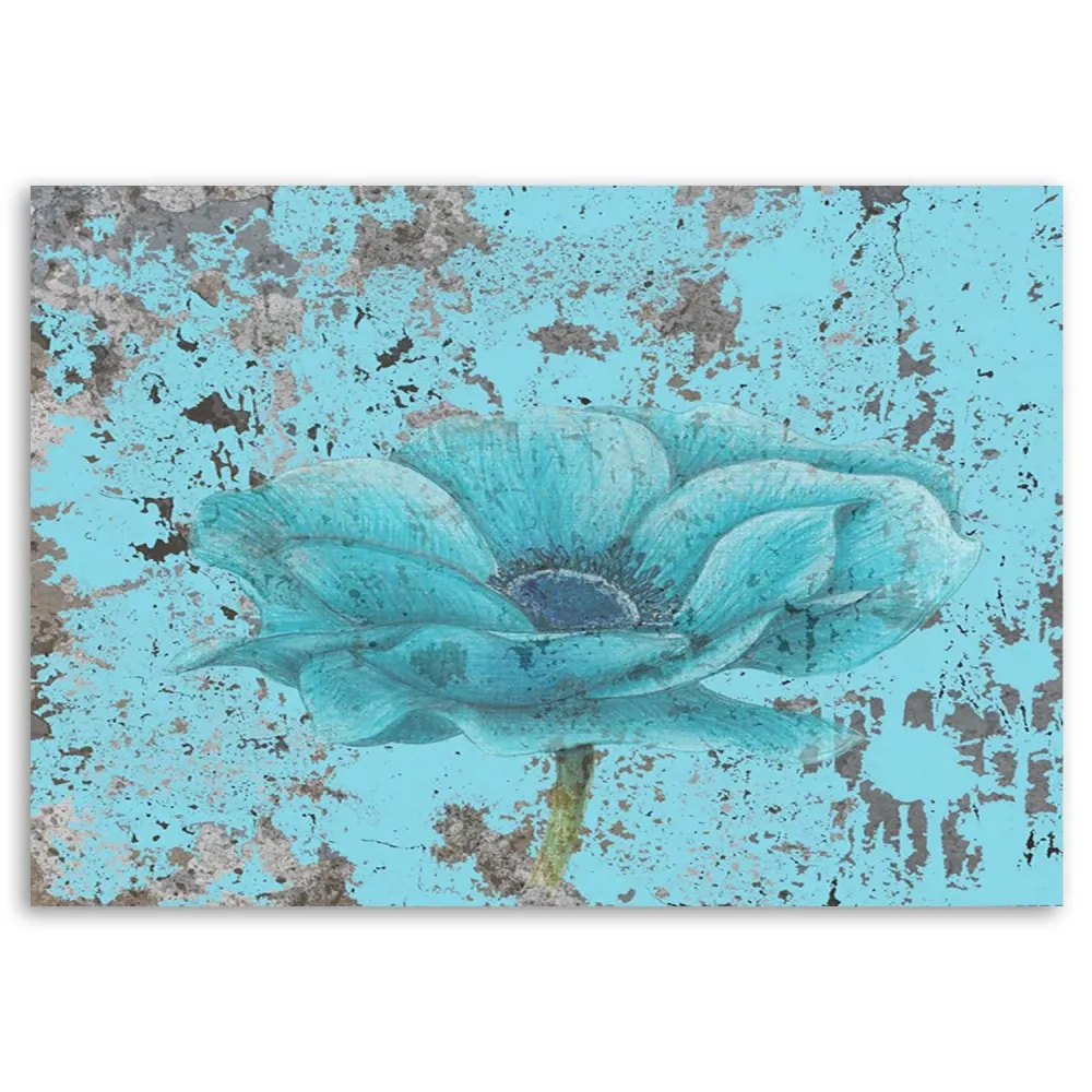 Dekorativer Paneeldruck, Retro-Meeresblume 100x70 Feeby