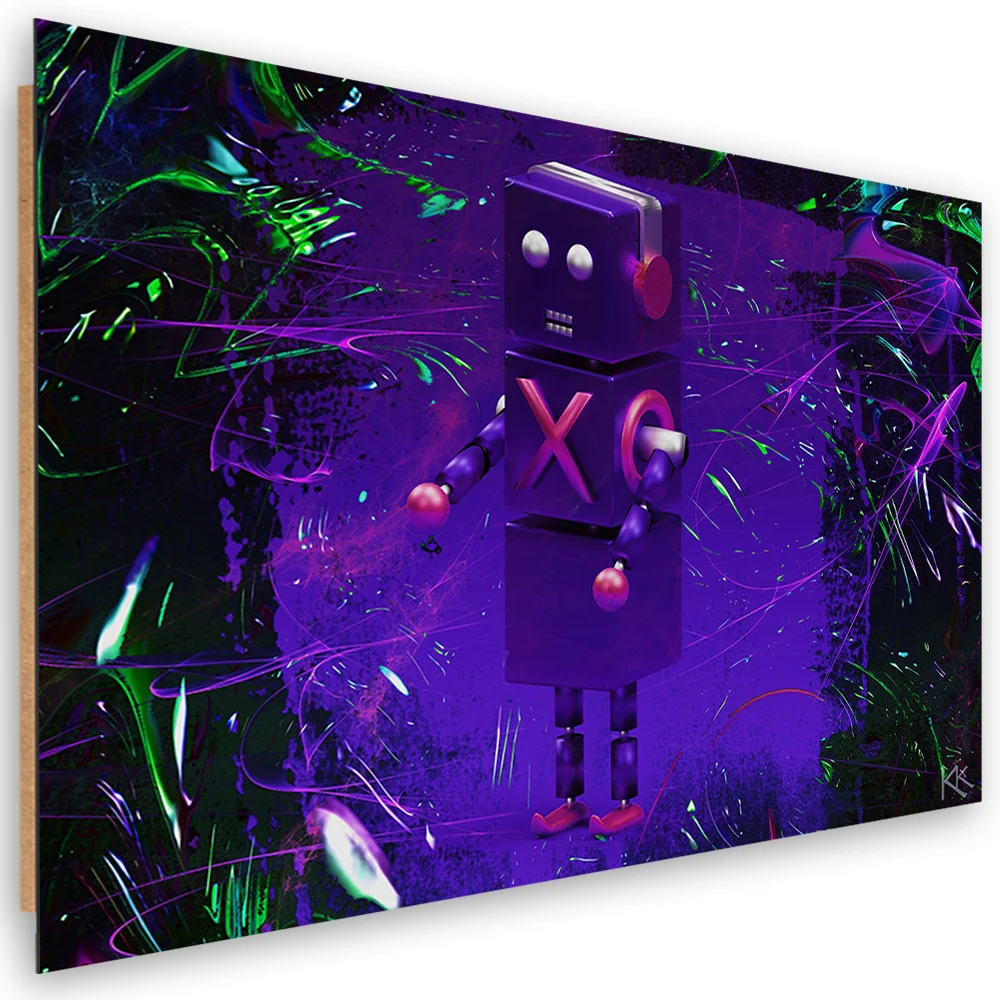 Dekorativer Paneeldruck, Roboter-Spielspieler 60x40 Feeby