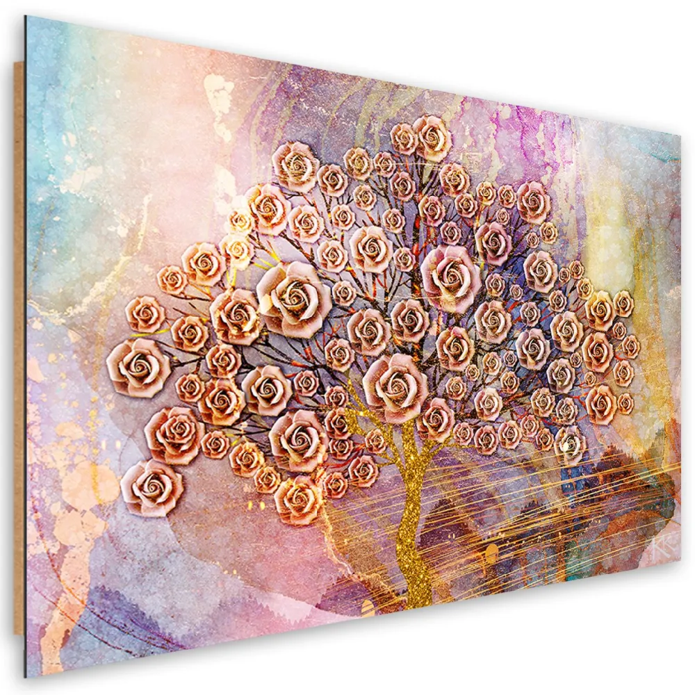 Dekorativer Wanddruck, Blumenbaum des Lebens 60x40 Feeby