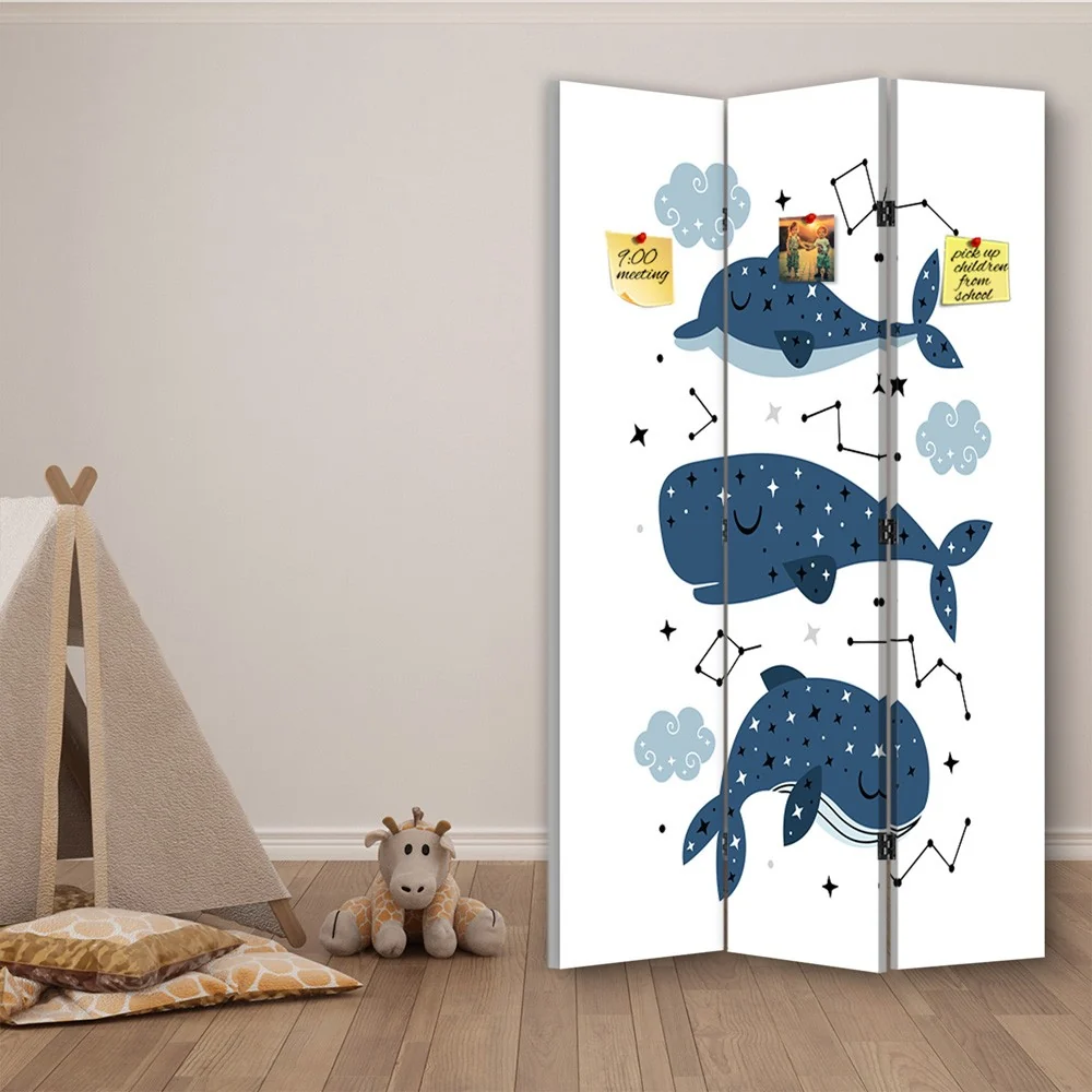 Doppelseitiger Raumteiler PIN IT, Ocean friends Feeby