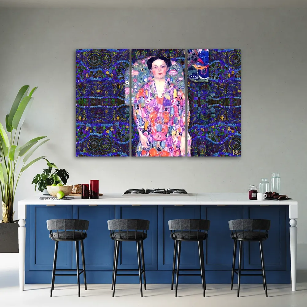 Dreiteiliges Bild-Art-Panel, Porträt von Eugenia Primavesi 60x40 Feeby