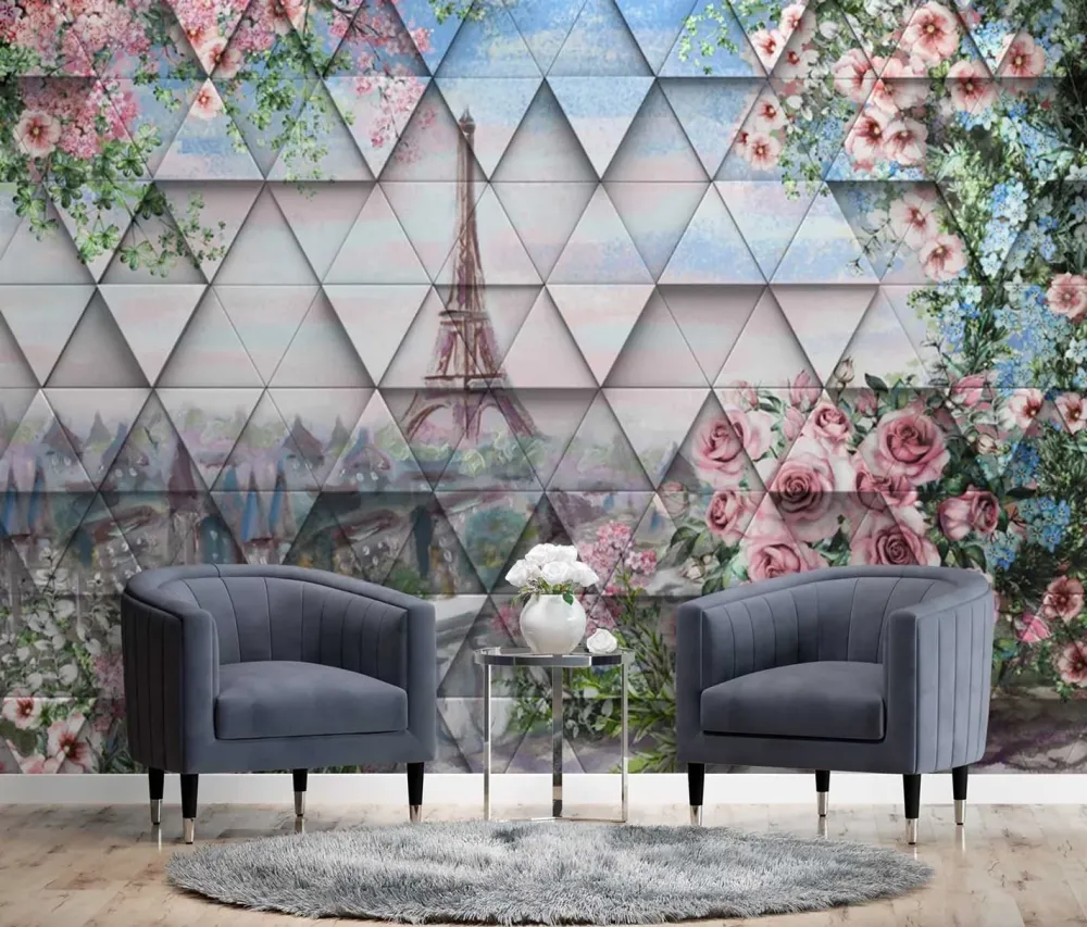 Hintergrundbild, Eiffelturm Paris 3D 100x70 Feeby