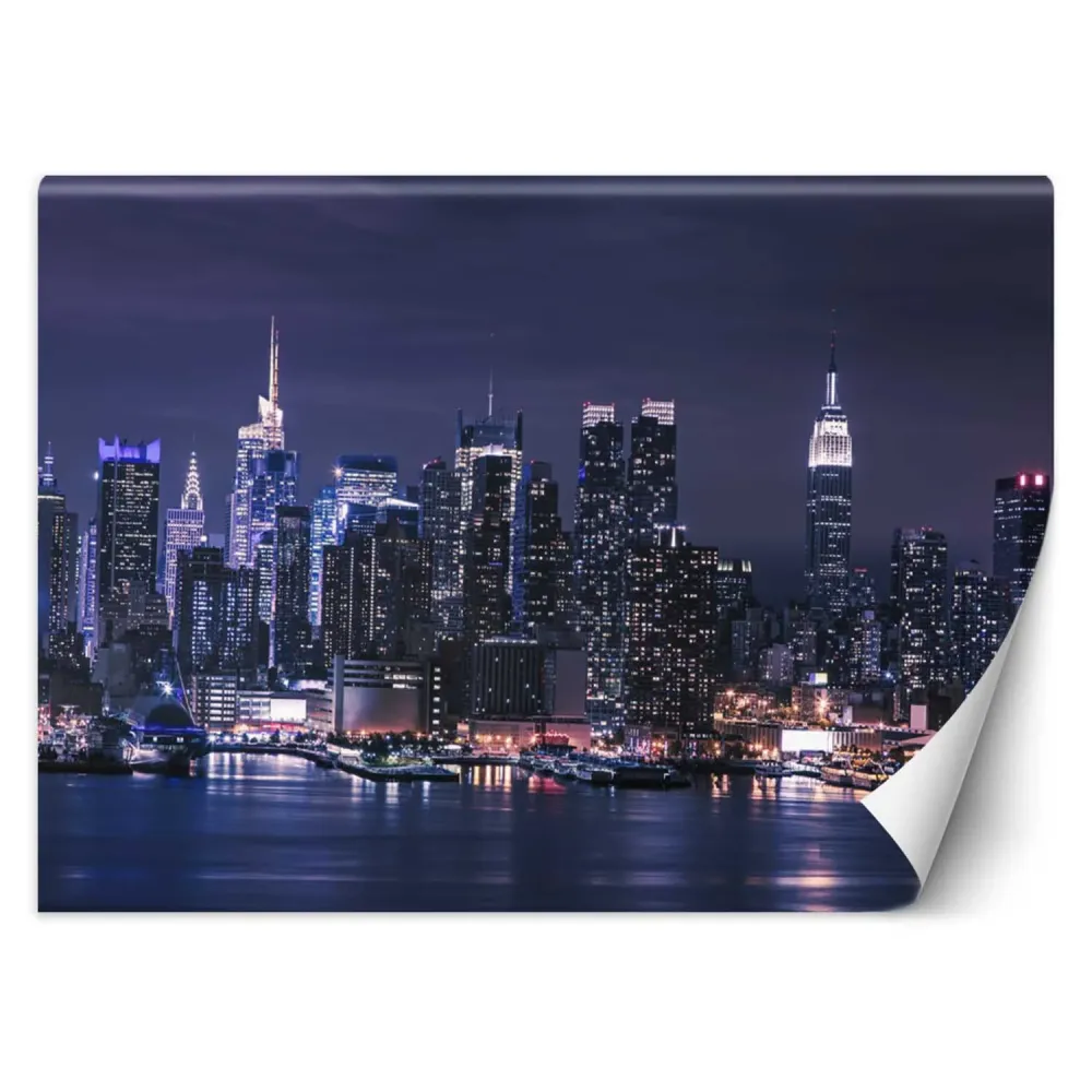 Hintergrundbild, New York City bei Nacht 100x70 Feeby