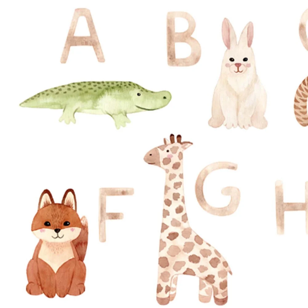 Raumteiler, doppelseitig drehbar, Alphabet mit Tieren Feeby