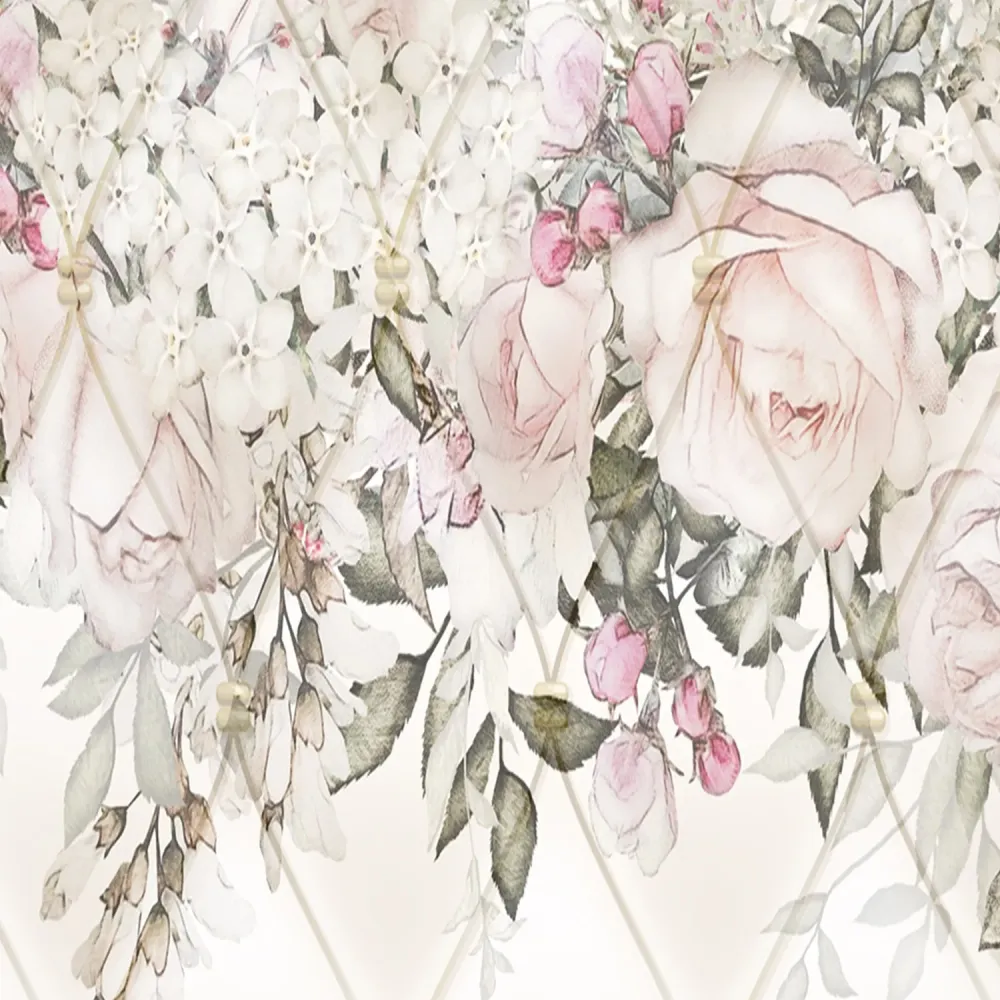 Raumteiler, doppelseitig drehbar, Pastellblumen Feeby