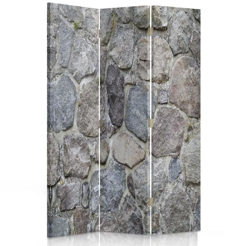 Raumteiler, doppelseitig drehbar, Steinwand Feeby