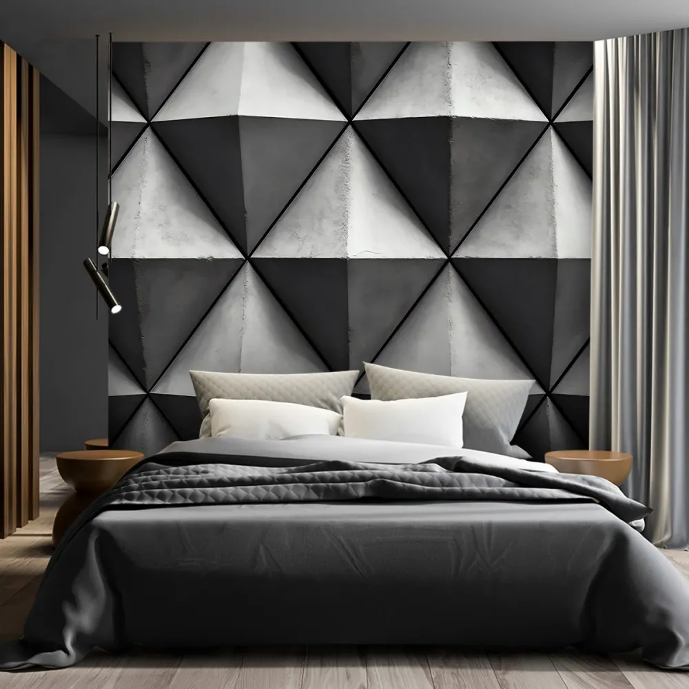 Tapete, geometrische Dreiecke 3D 100x70 Feeby