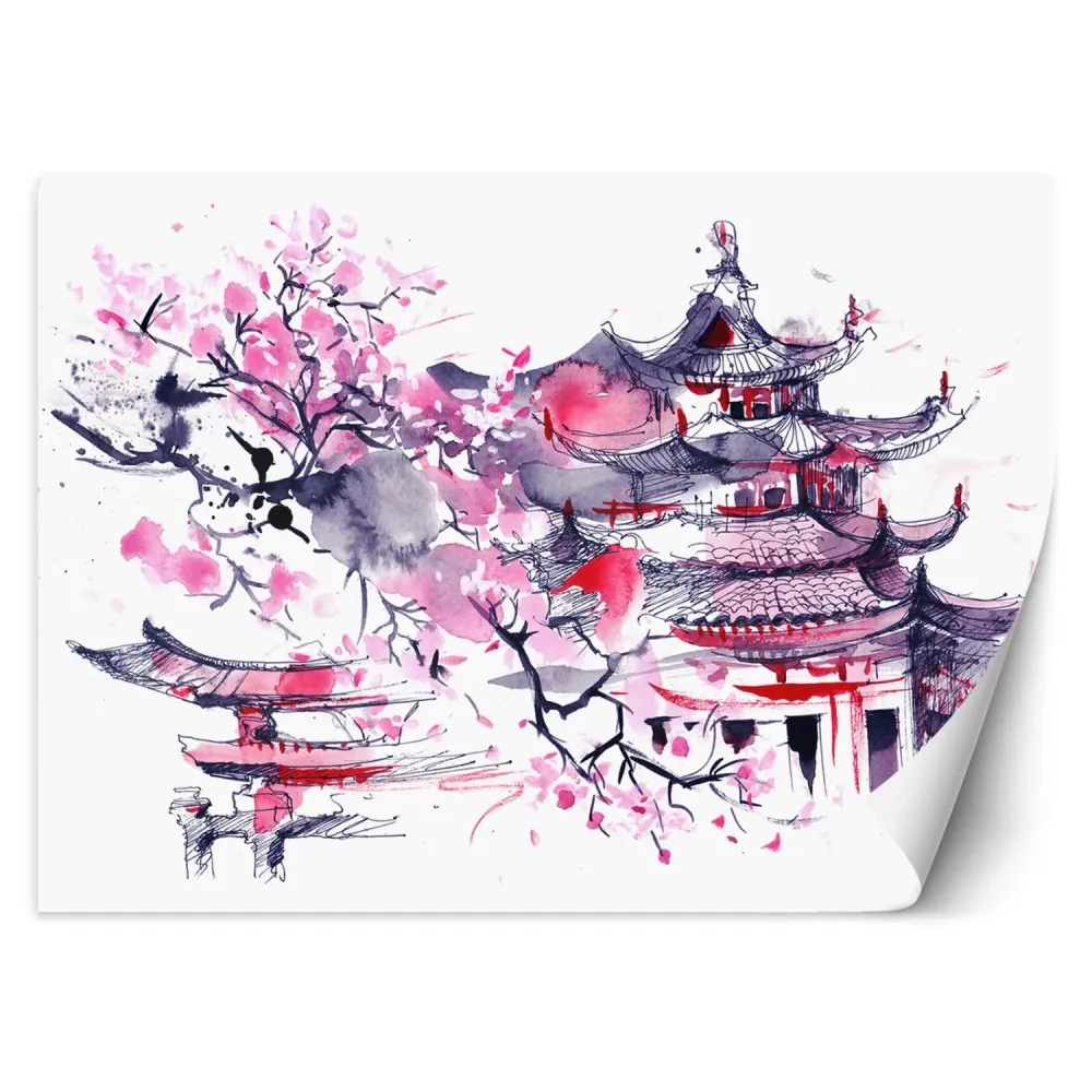 Tapete, Japanische Pagode 100x70 Feeby