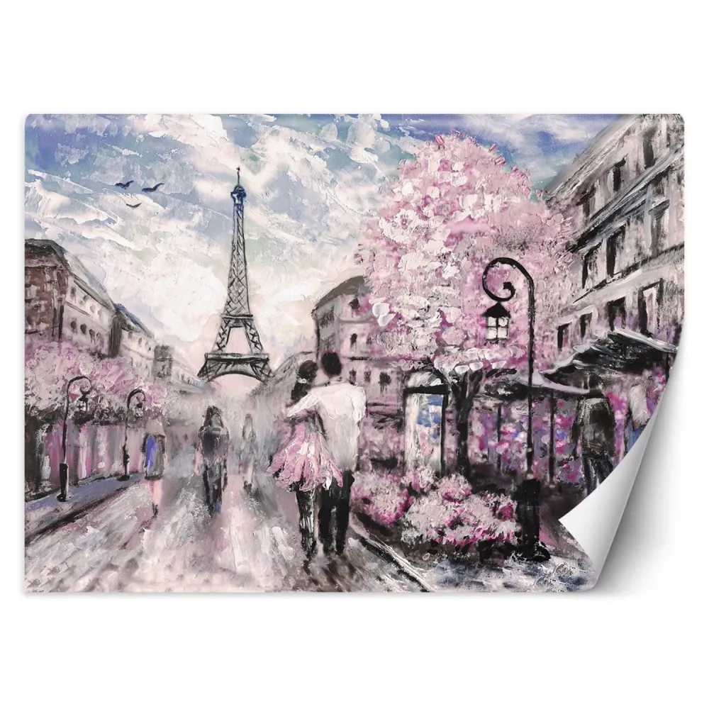 Tapete, Paar Paris Rosa gestrichen 100x70 Feeby