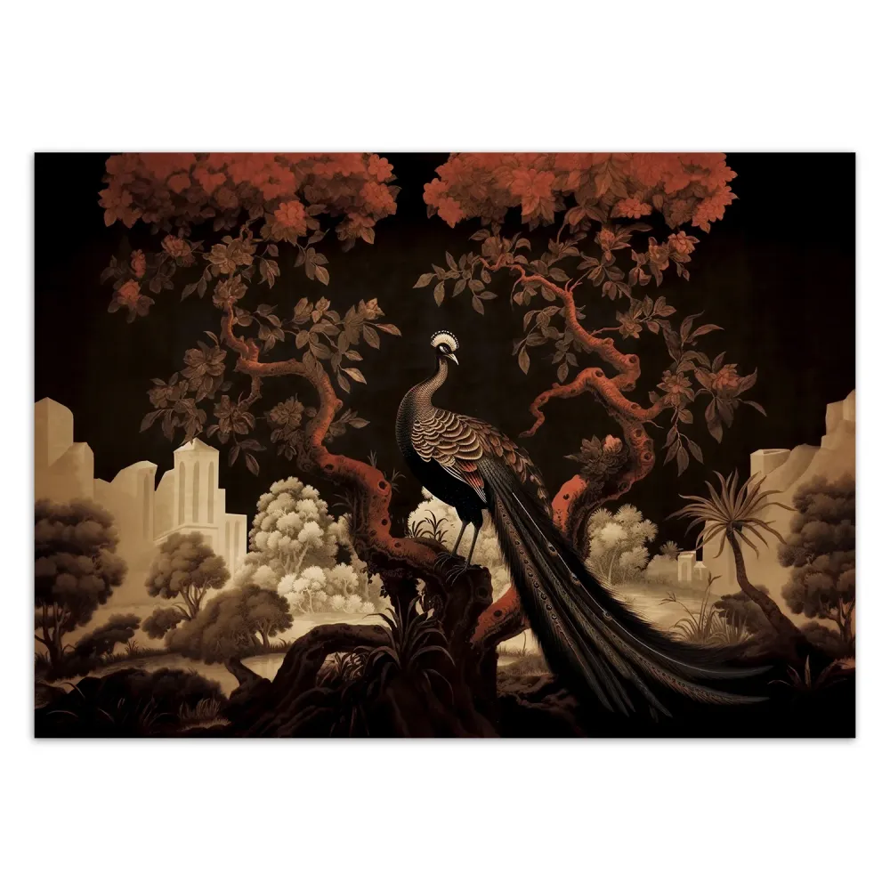 Tapete, Pfauenbaum 100x70 Feeby