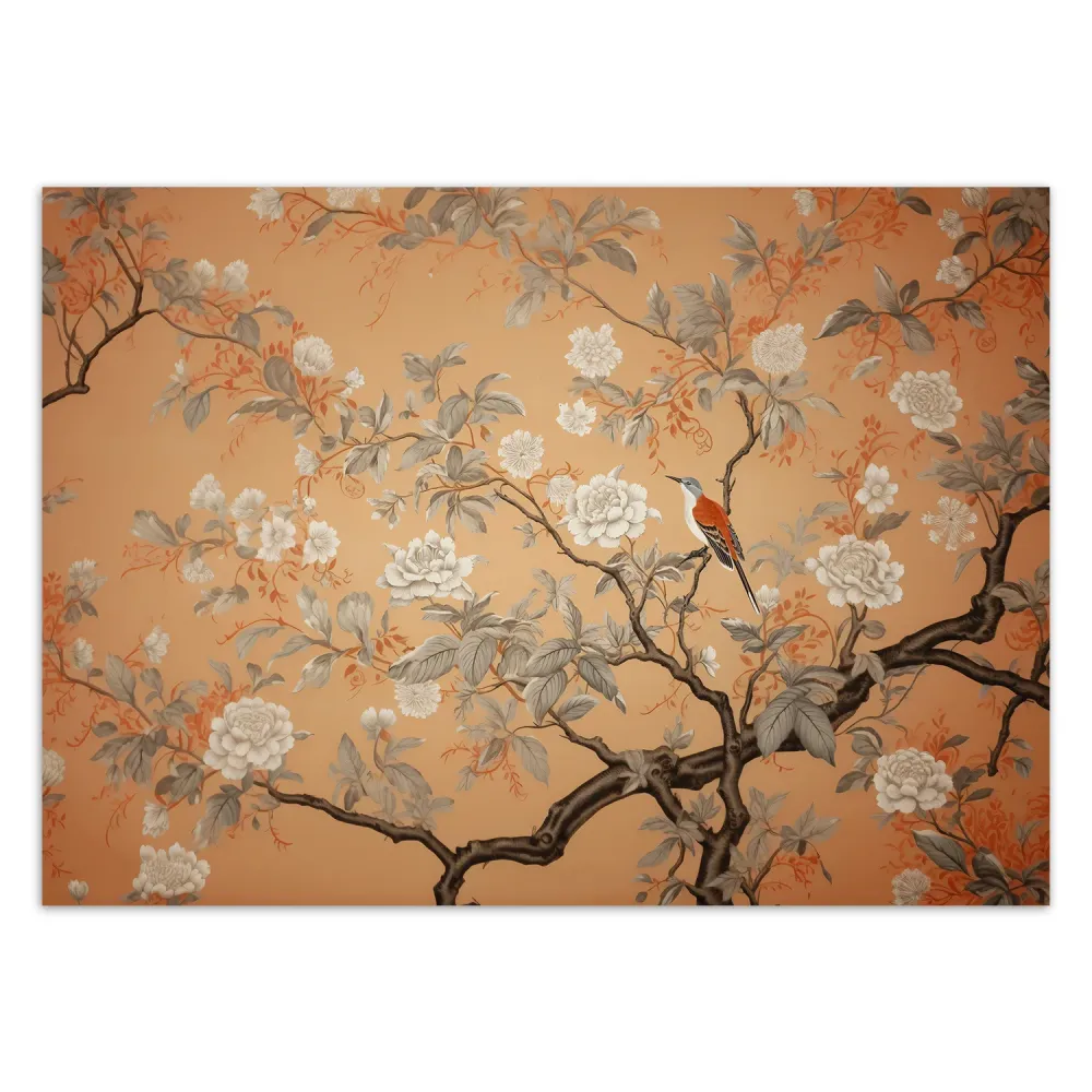 Tapete, Vogel-Baum-Chinoiserie 100x70 Feeby