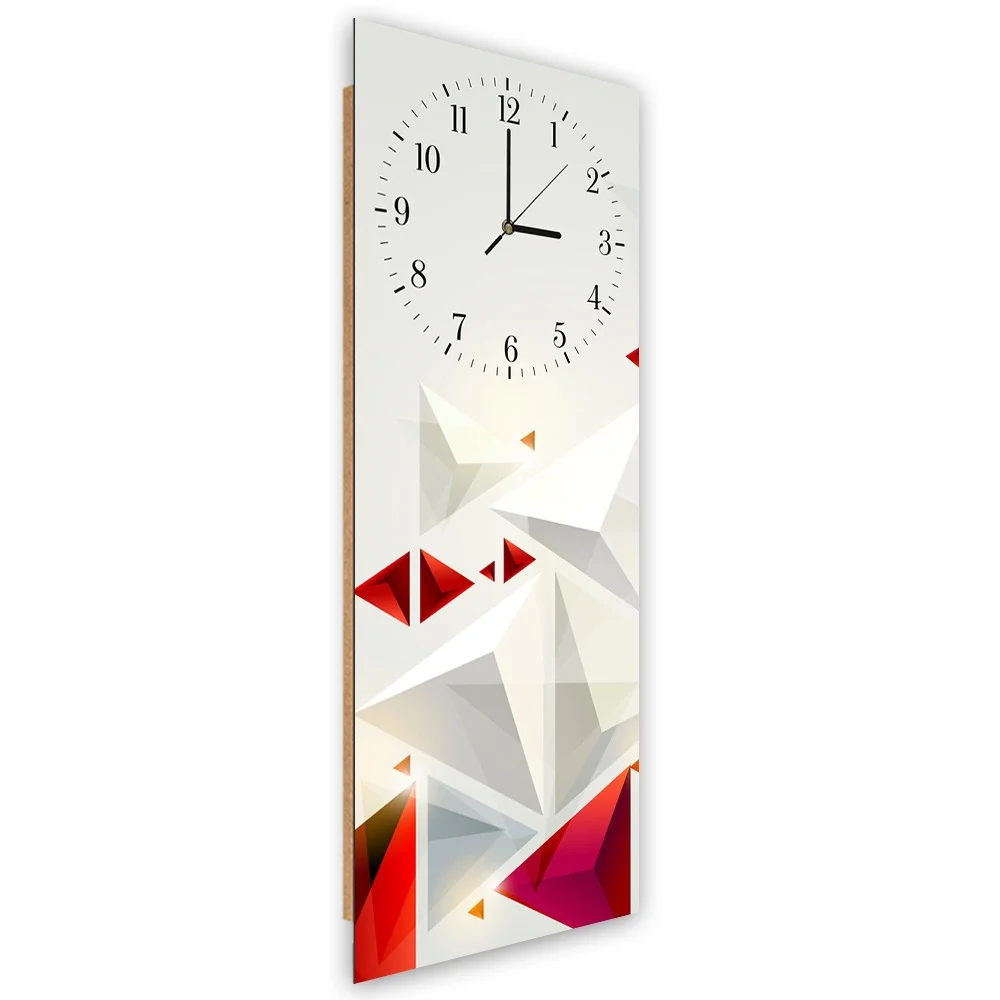Wanduhr, abstrakte Dreiecke 25x65 Feeby