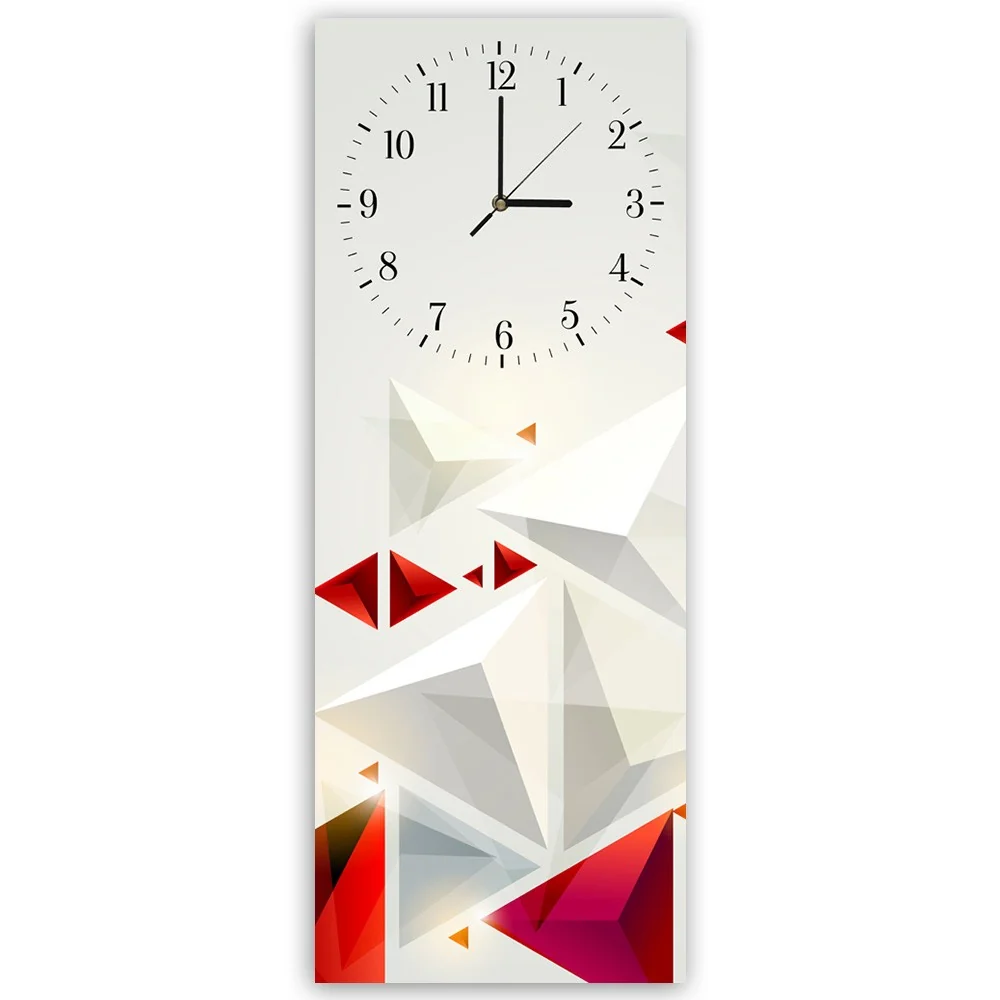 Wanduhr, abstrakte Dreiecke 25x65 Feeby