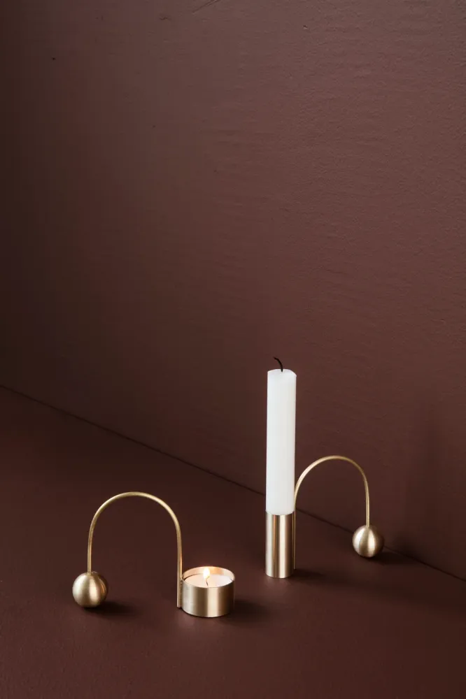Ferm Living - Kerzenständer Balance Messing