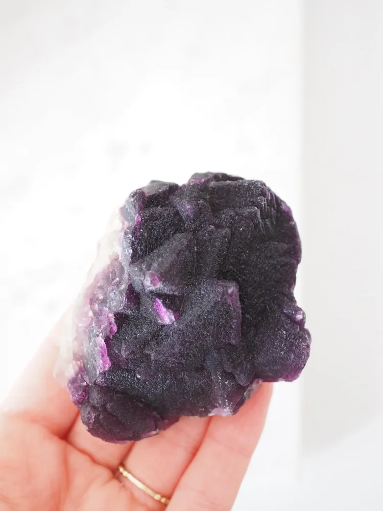 Fluorit Dunkel Violett ca. 9 cm - aus Innere Mongolei China RARE