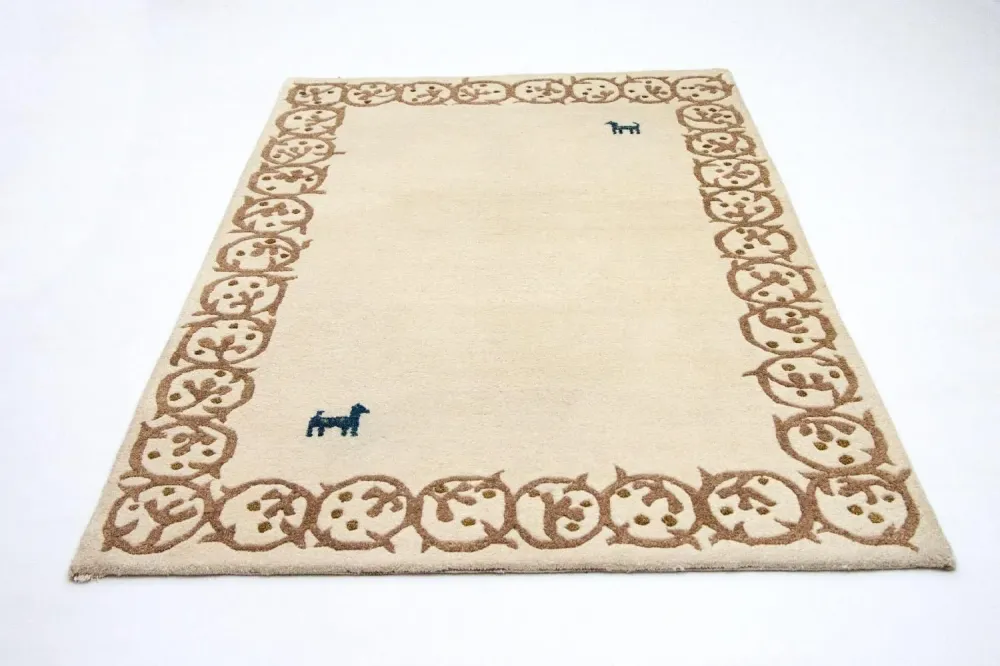 Gabbeh Teppich - Indus 228 x 155 cm - beige