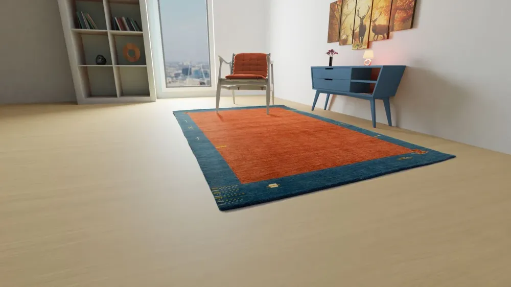 Gabbeh Teppich - Indus 300 x 250 cm - rot