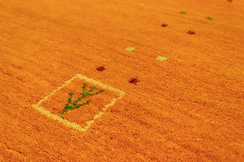 Gabbeh Teppich - Indus 350 x 80 cm - orange
