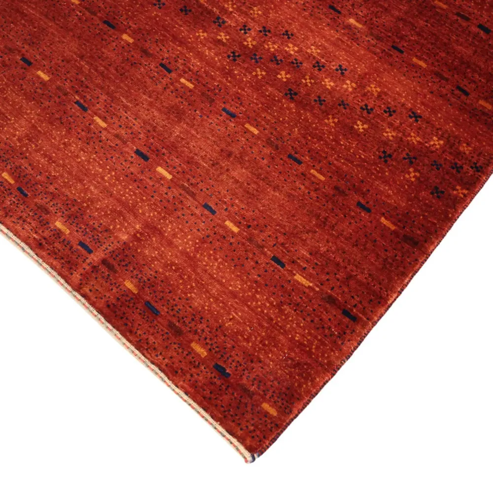 Gabbeh Teppich - Kaschkuli Perser quadratisch - 111 x 101 cm - dunkelrot