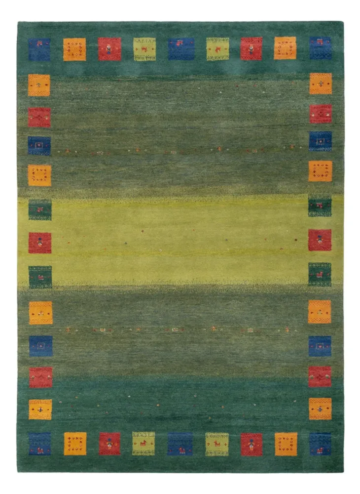 Gabbeh Teppich - Loribaft Indus - 240 x 170 cm - grün