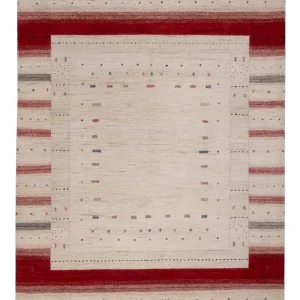 Gabbeh Teppich - Loribaft Indus - 242 x 176 cm - hellbeige